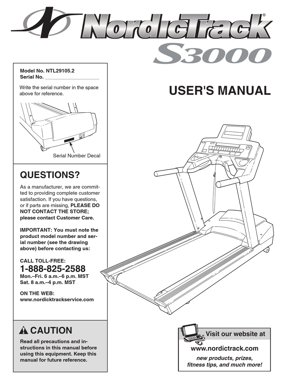 Nordictrack s25 best sale treadmill manual