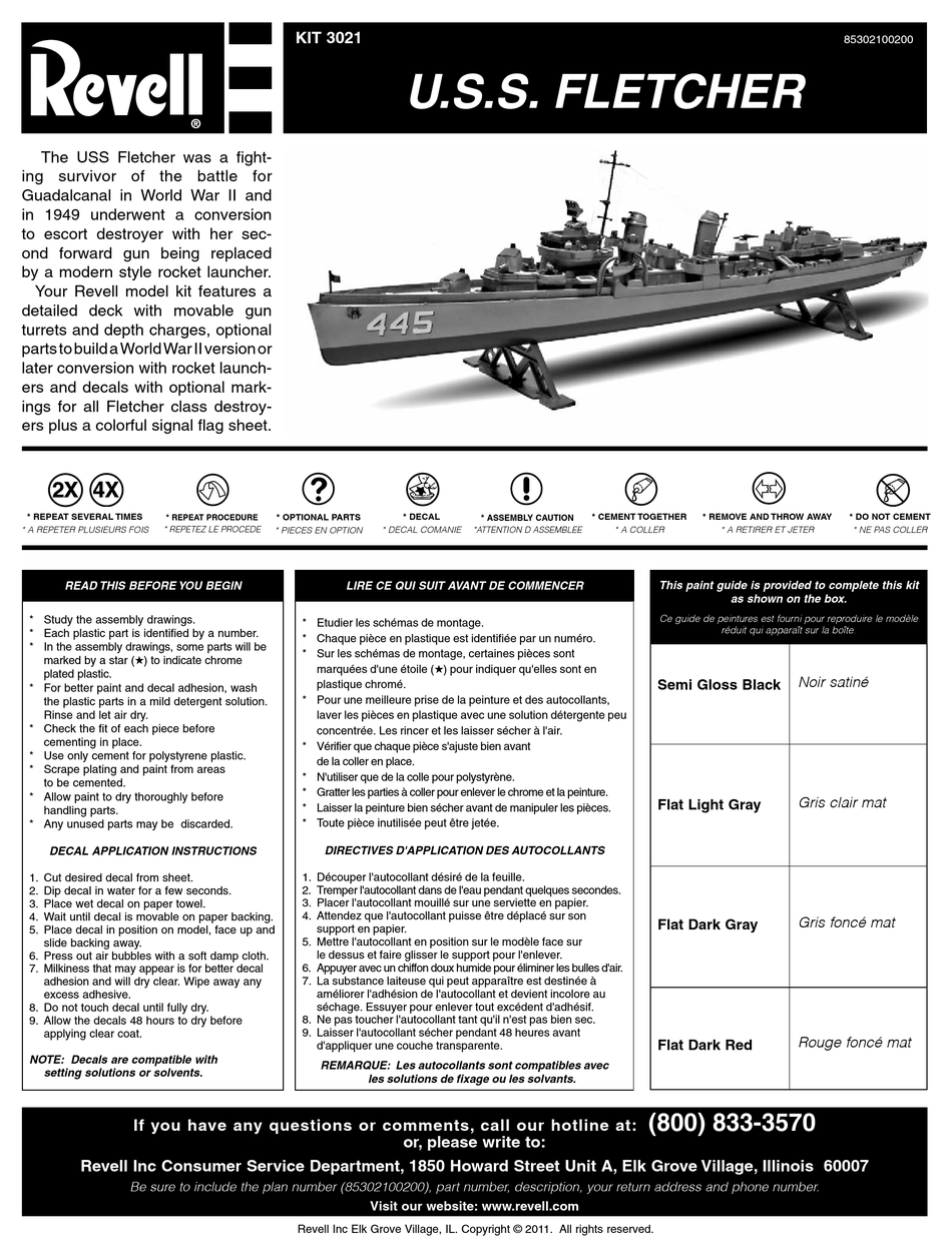 REVELL KIT 3021 ASSEMBLY MANUAL Pdf Download ManualsLib
