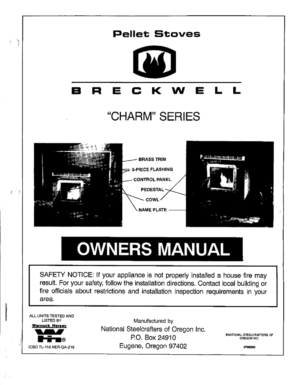 Breckwell Charm P22 Owner S Manual Pdf Download Manualslib