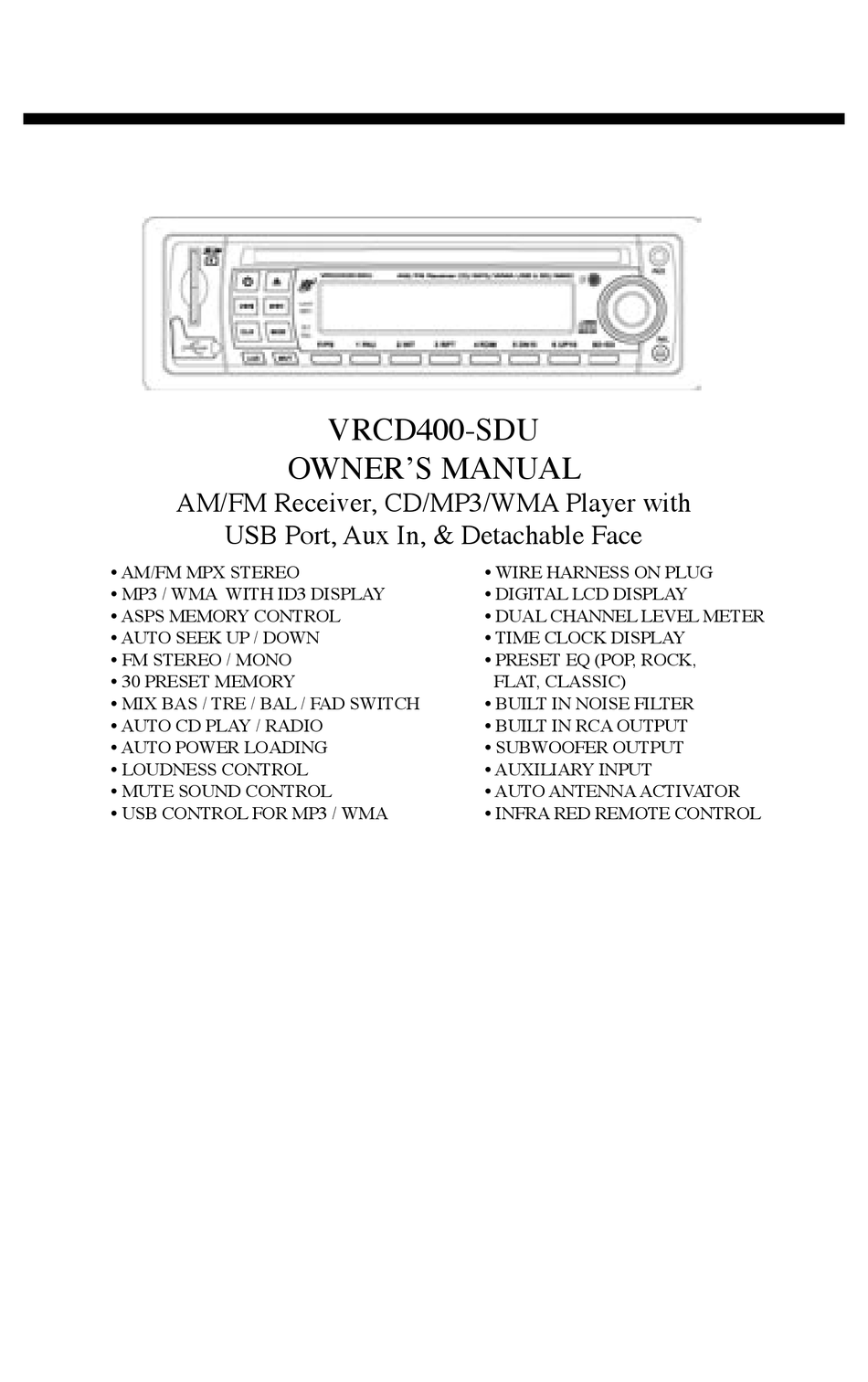 VIRTUAL REALITY VRCD400-SDU OWNER'S MANUAL Pdf Download | ManualsLib | Vr3 Vrcd400 Sdu Wiring Harness | | ManualsLib