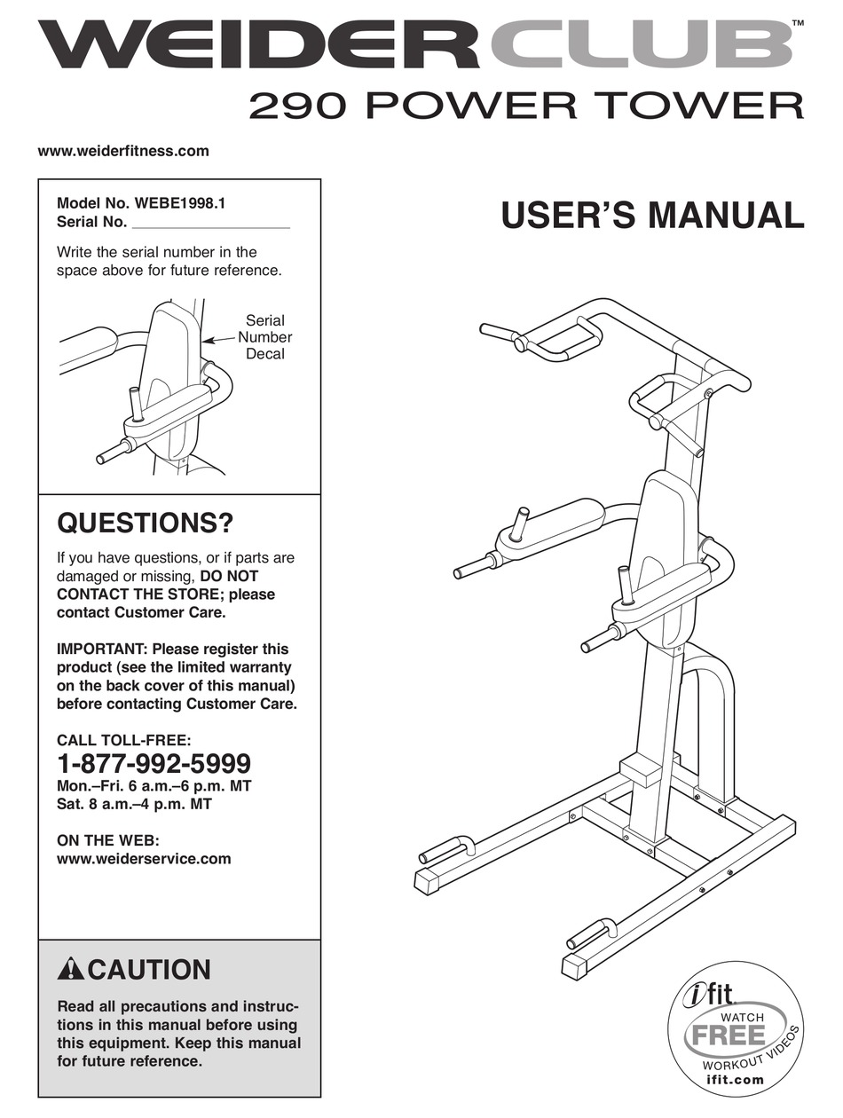 Weider club 2025 290 power tower