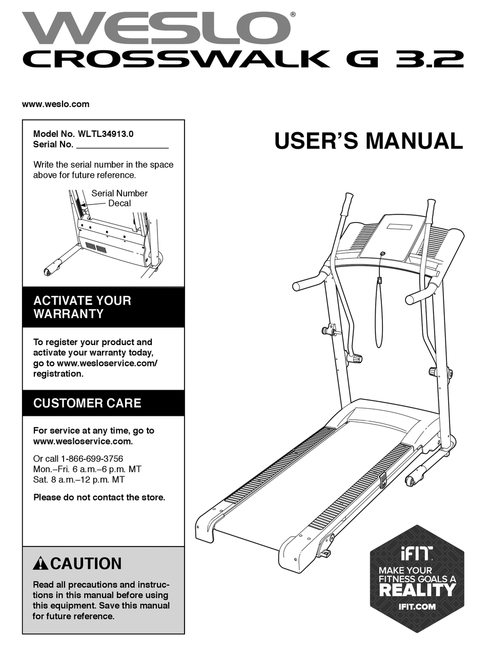 weslo crosswalk g 3.2