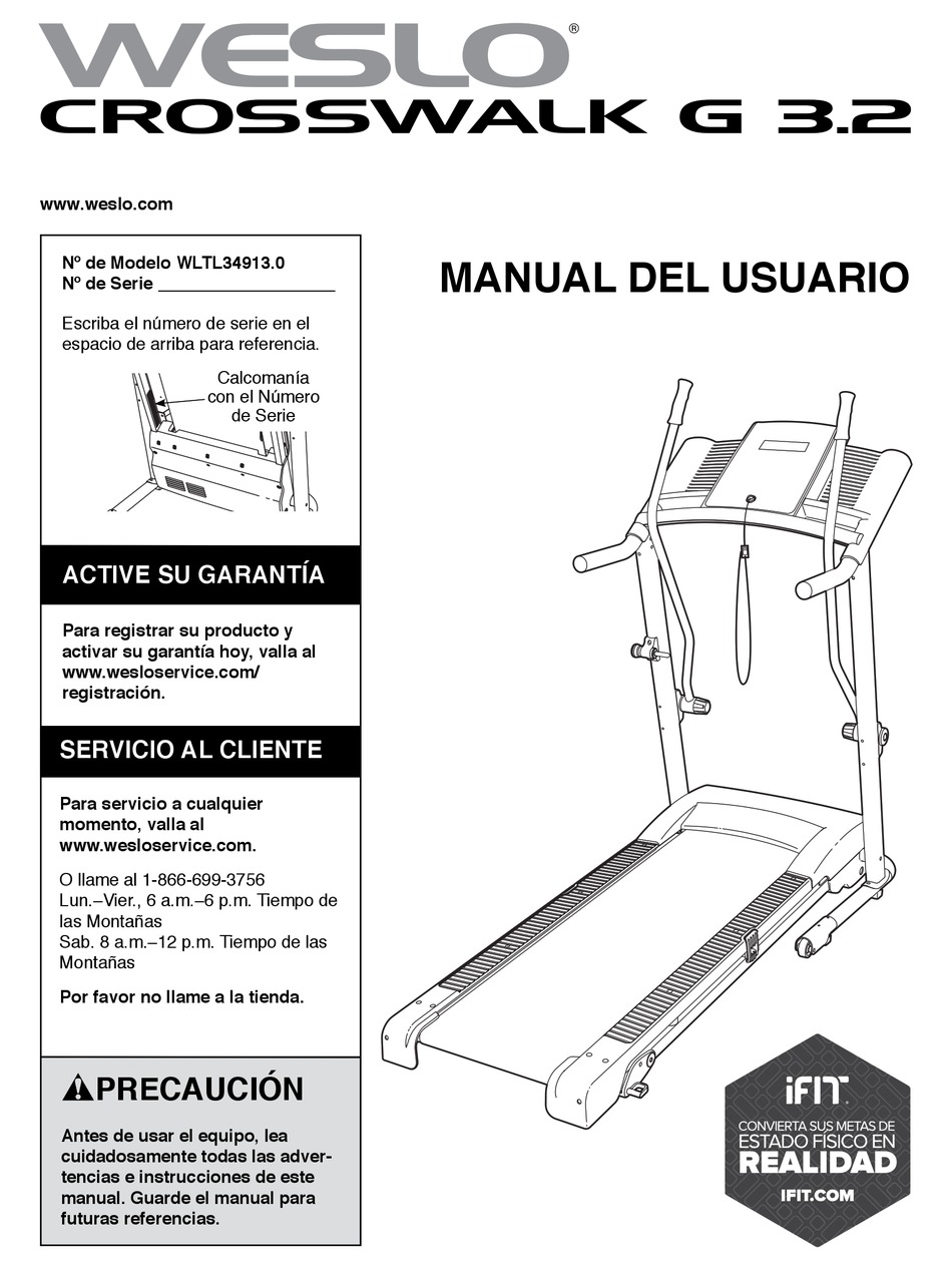 Weslo crosswalk 2024 g 3.2 treadmill