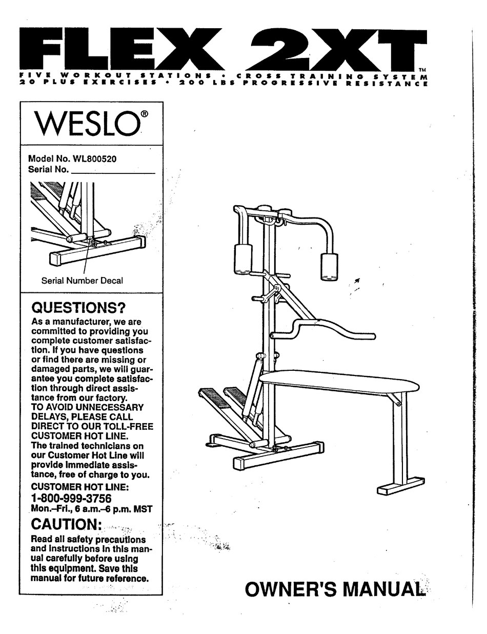 Weslo Body Flex Manuals