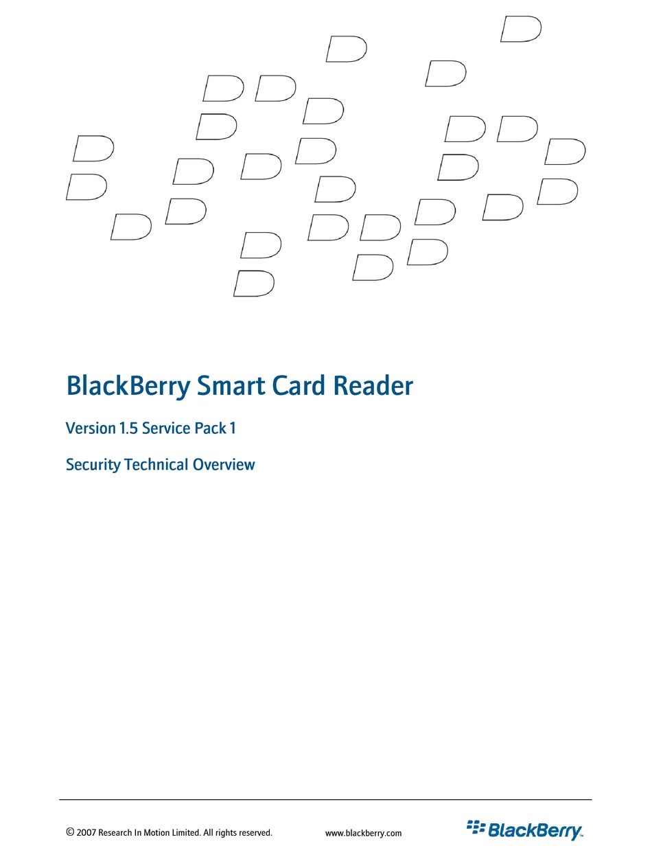BLACKBERRY PRD09695004 SMART CARD READER MANUAL Pdf Download