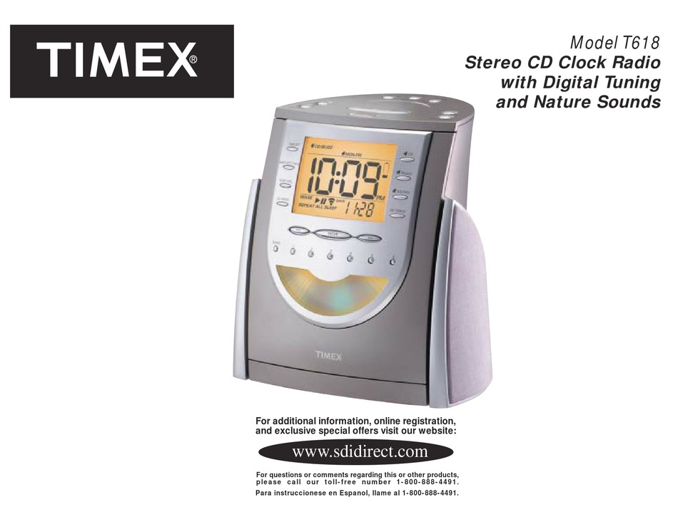 timex alarm clock with nature sounds