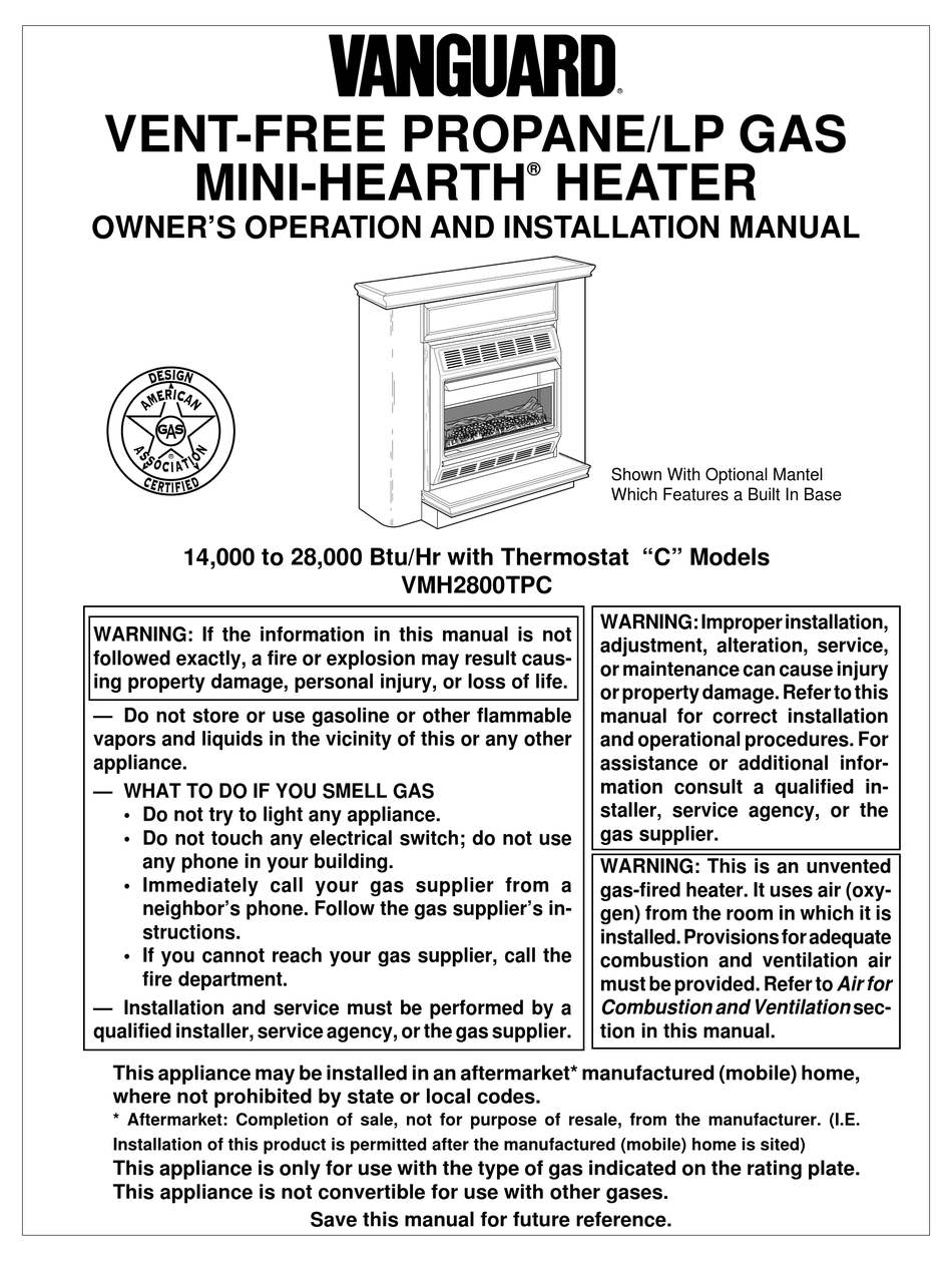 mini hearth propane heater