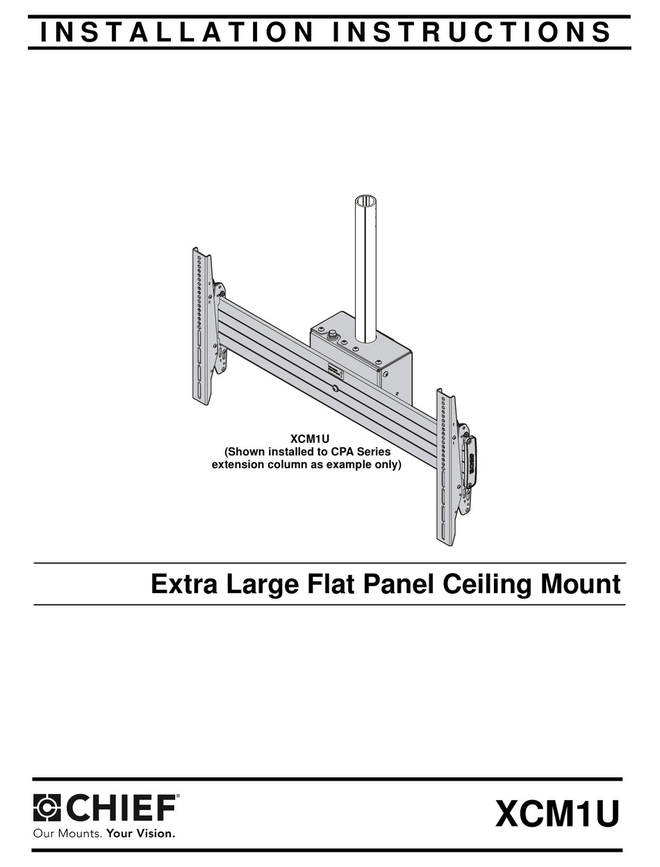 CHIEF XCM1U INSTALLATION INSTRUCTIONS MANUAL Pdf Download ManualsLib