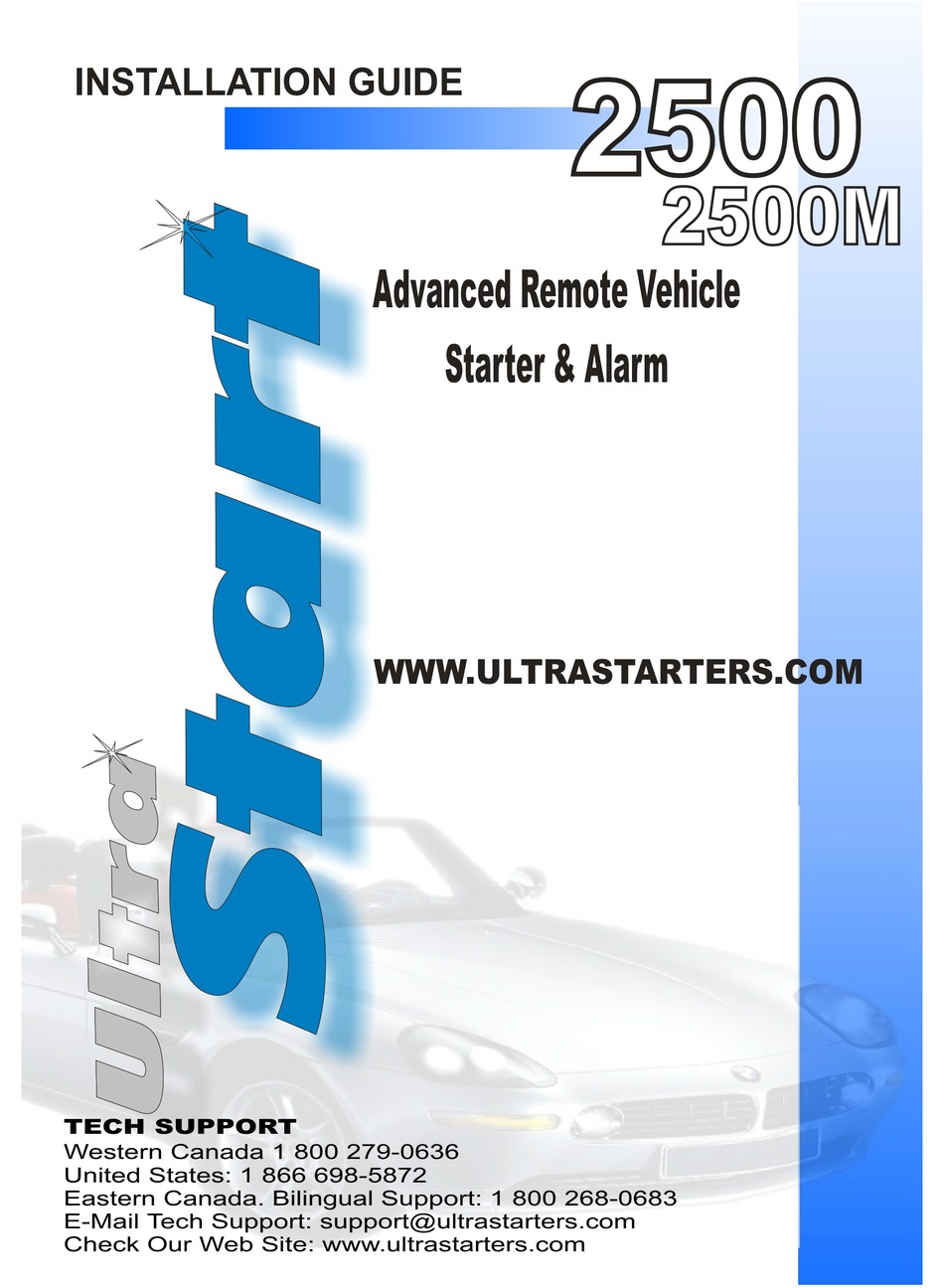 ULTRA START 2500 SERIES INSTALLATION MANUAL Pdf Download ManualsLib