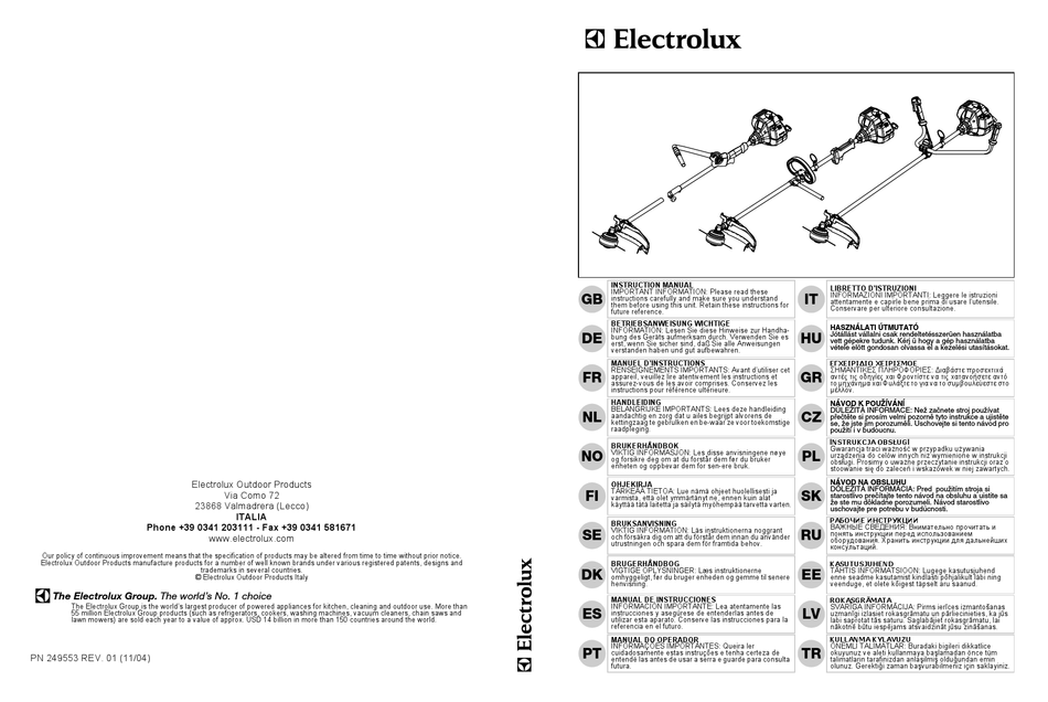 ELECTROLUX 95390055700 MANUEL D'INSTRUCTIONS Pdf Download ManualsLib