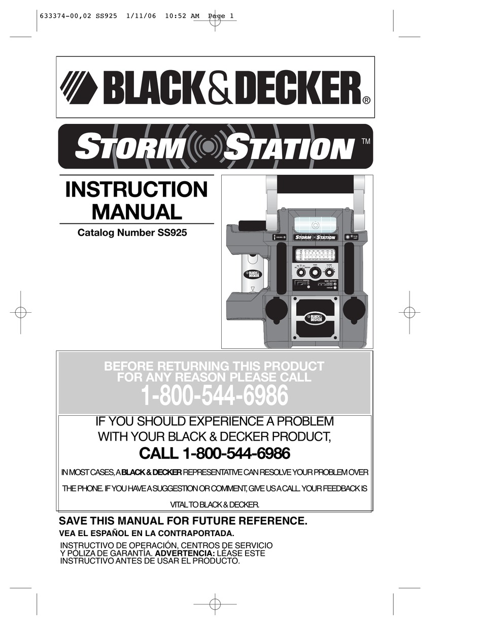 Black & Decker Storm Station Portable Emergency Radio