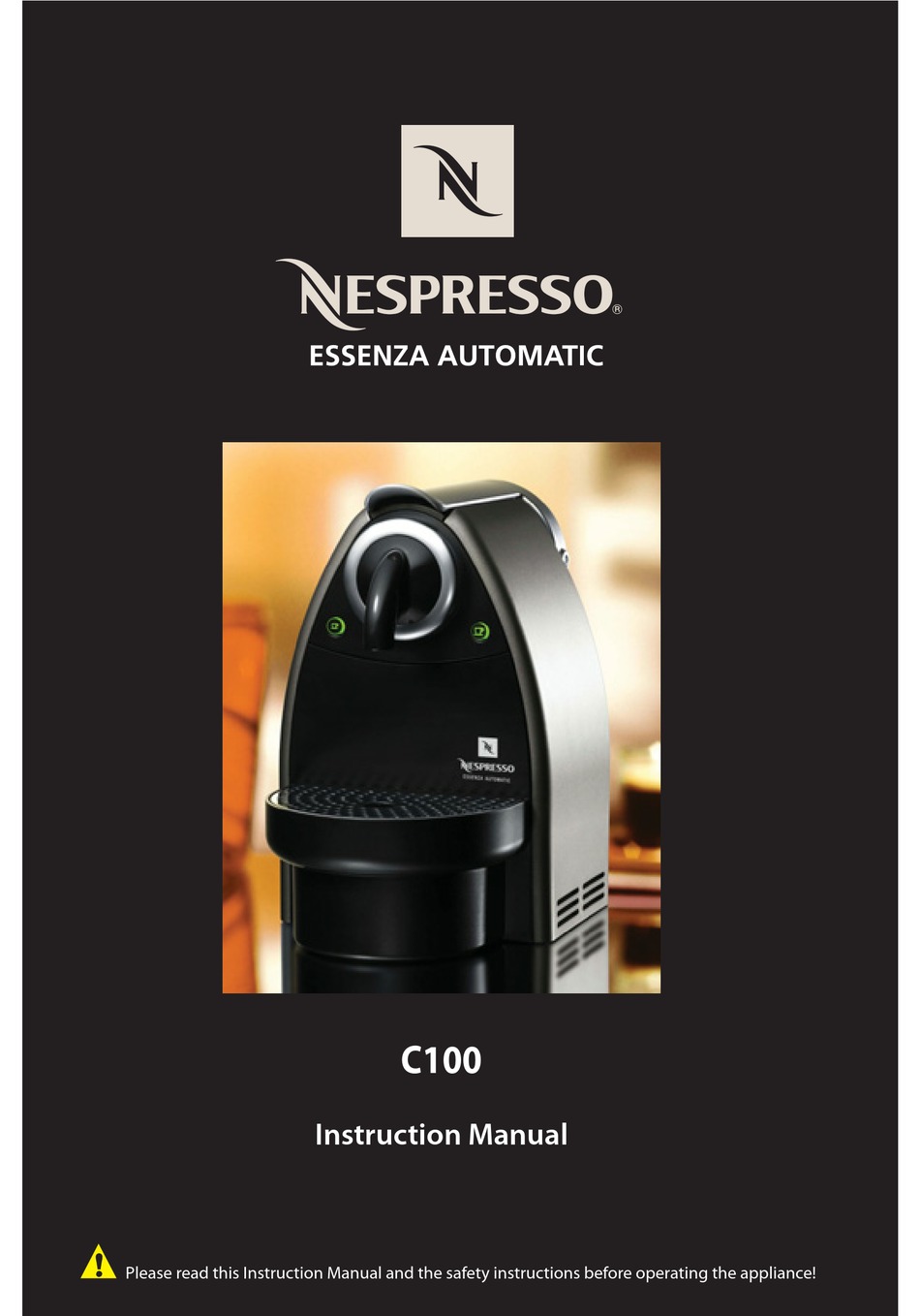 Overskyet forslag smal Troubleshooting; Specifications; Optional Accessory - Nespresso ESSENZA  AUTOMATIC C100 Instruction Manual [Page 6] | ManualsLib