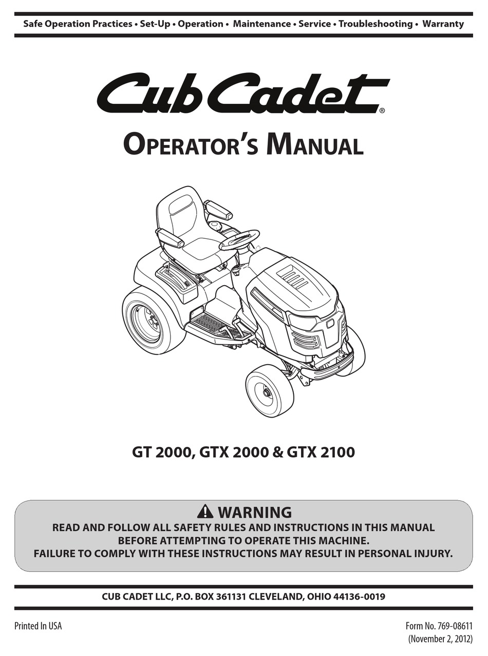 gt 2000 manual