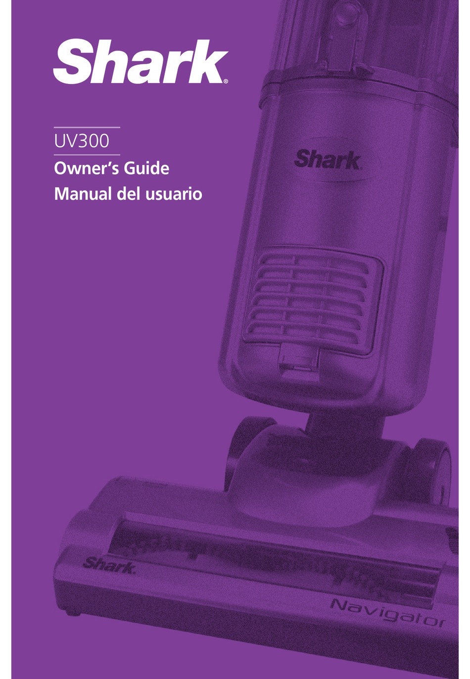 Shark Navigator UV300 Owner's Manual 