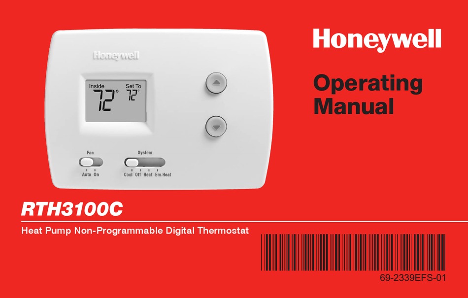 HONEYWELL RTH3100C OPERATING MANUAL Pdf Download | ManualsLib