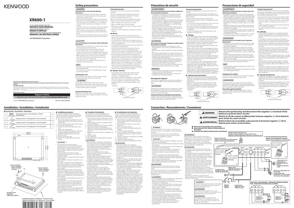 KENWOOD XR6001 INSTRUCTION MANUAL Pdf Download ManualsLib