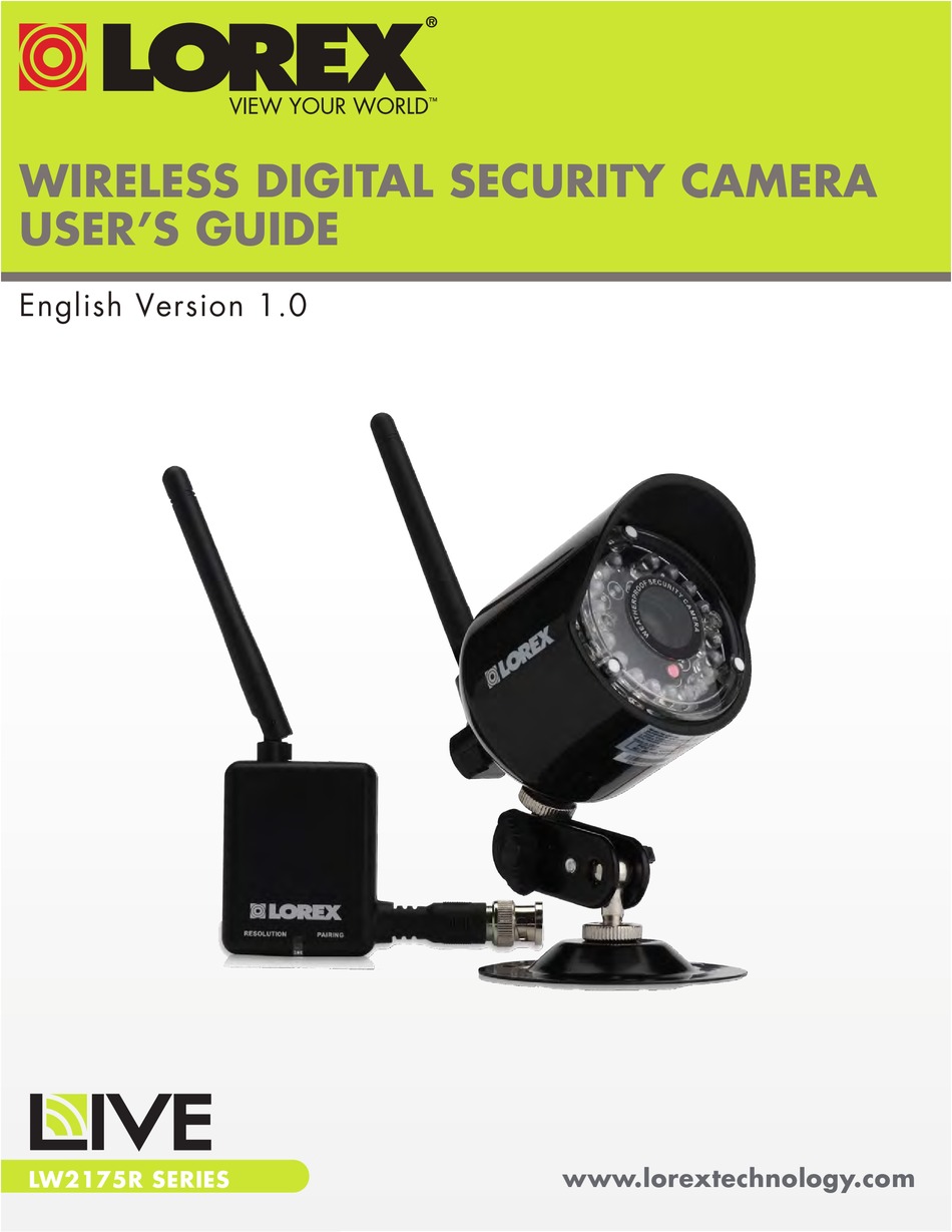 lorex lw2110 wireless digital security camera