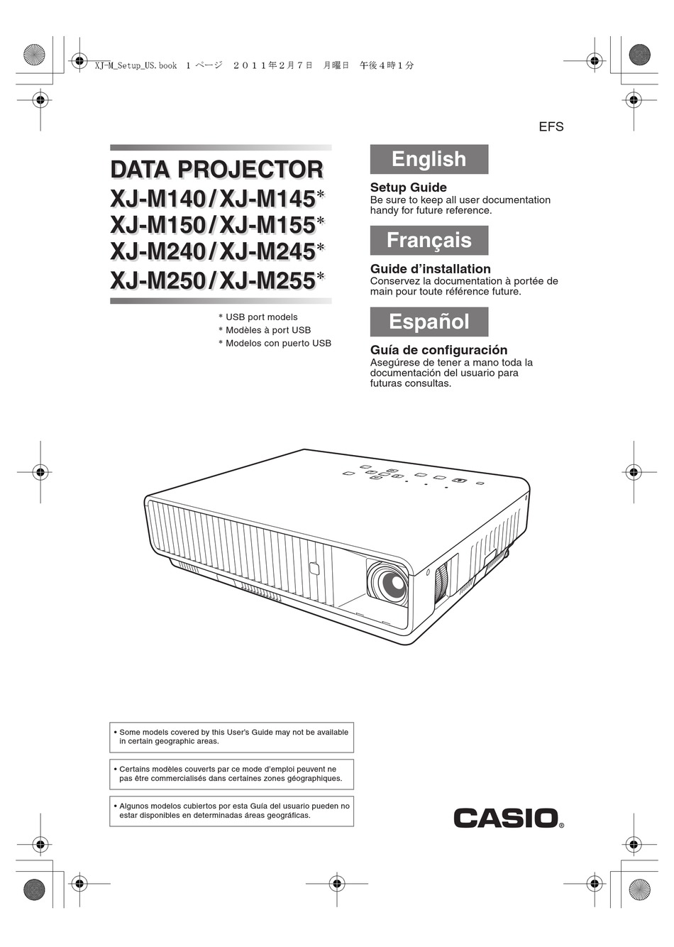 CASIO XJ-M140 SETUP MANUAL Pdf Download | ManualsLib