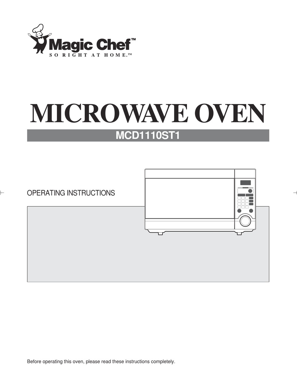 Magic Chef Mcd1110st1 Operating Instructions Manual Pdf Download Manualslib