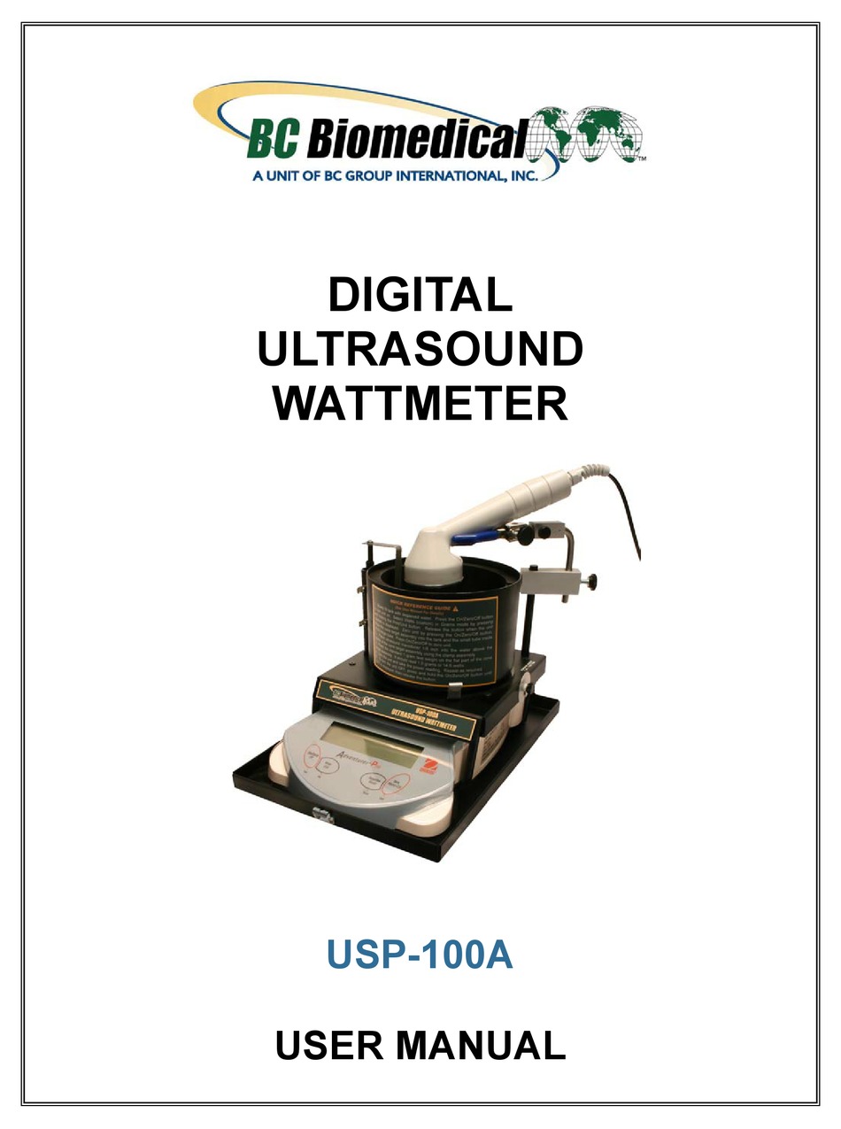 BC BIOMEDICAL USP100A USER MANUAL Pdf Download ManualsLib