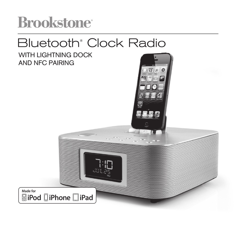 BROOKSTONE BLUETOOTH CLOCK RADIO USER MANUAL Pdf Download ManualsLib