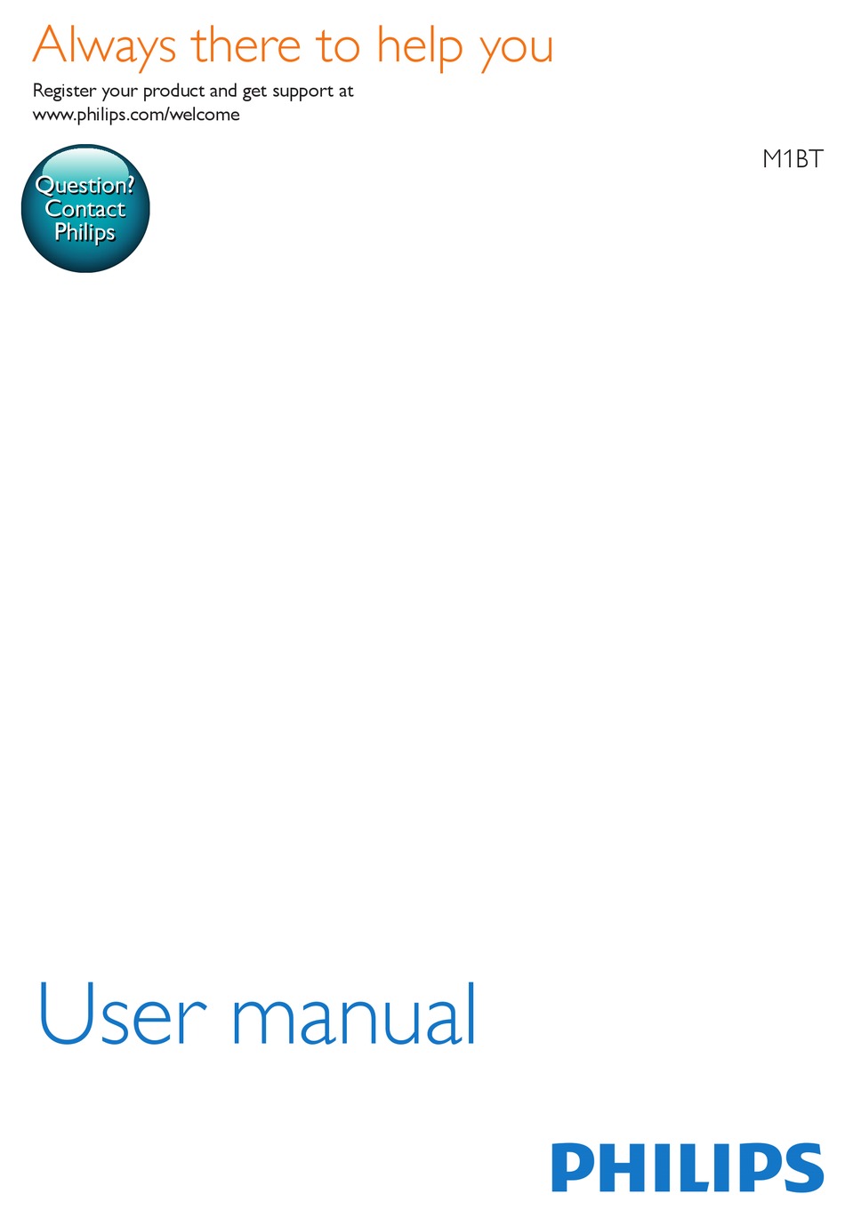 PHILIPS M1BT USER MANUAL Pdf Download | ManualsLib