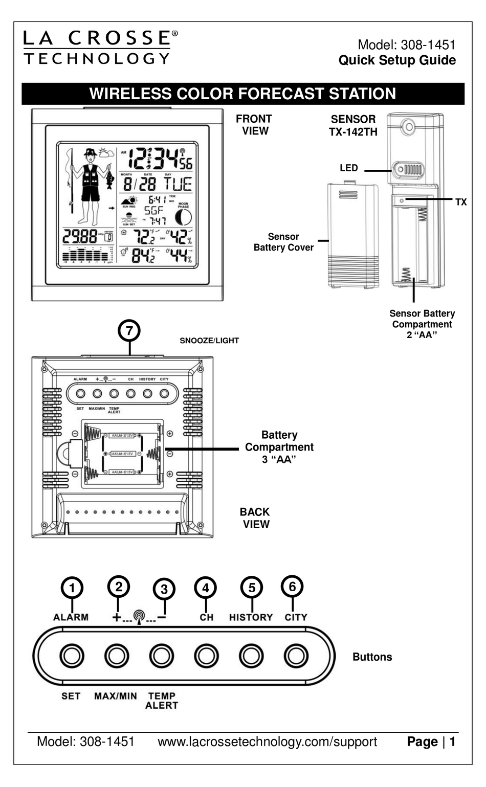 LA CROSSE 3081451 QUICK SETUP MANUAL Pdf Download ManualsLib