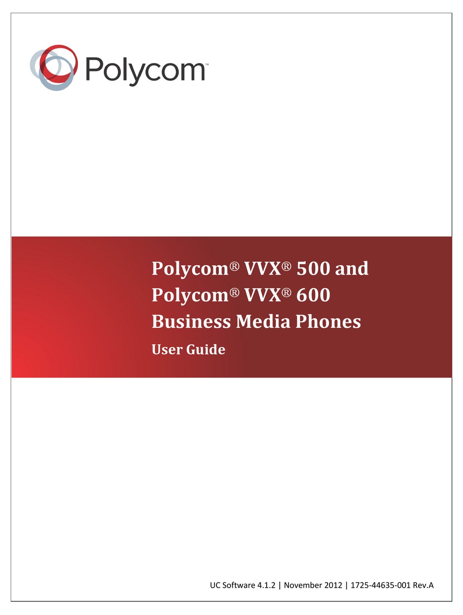 POLYCOM VVX 500 USER MANUAL Pdf Download | ManualsLib