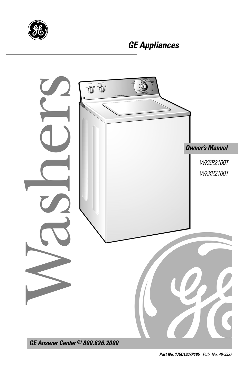 GE WKSR2100T OWNER'S MANUAL Pdf Download ManualsLib