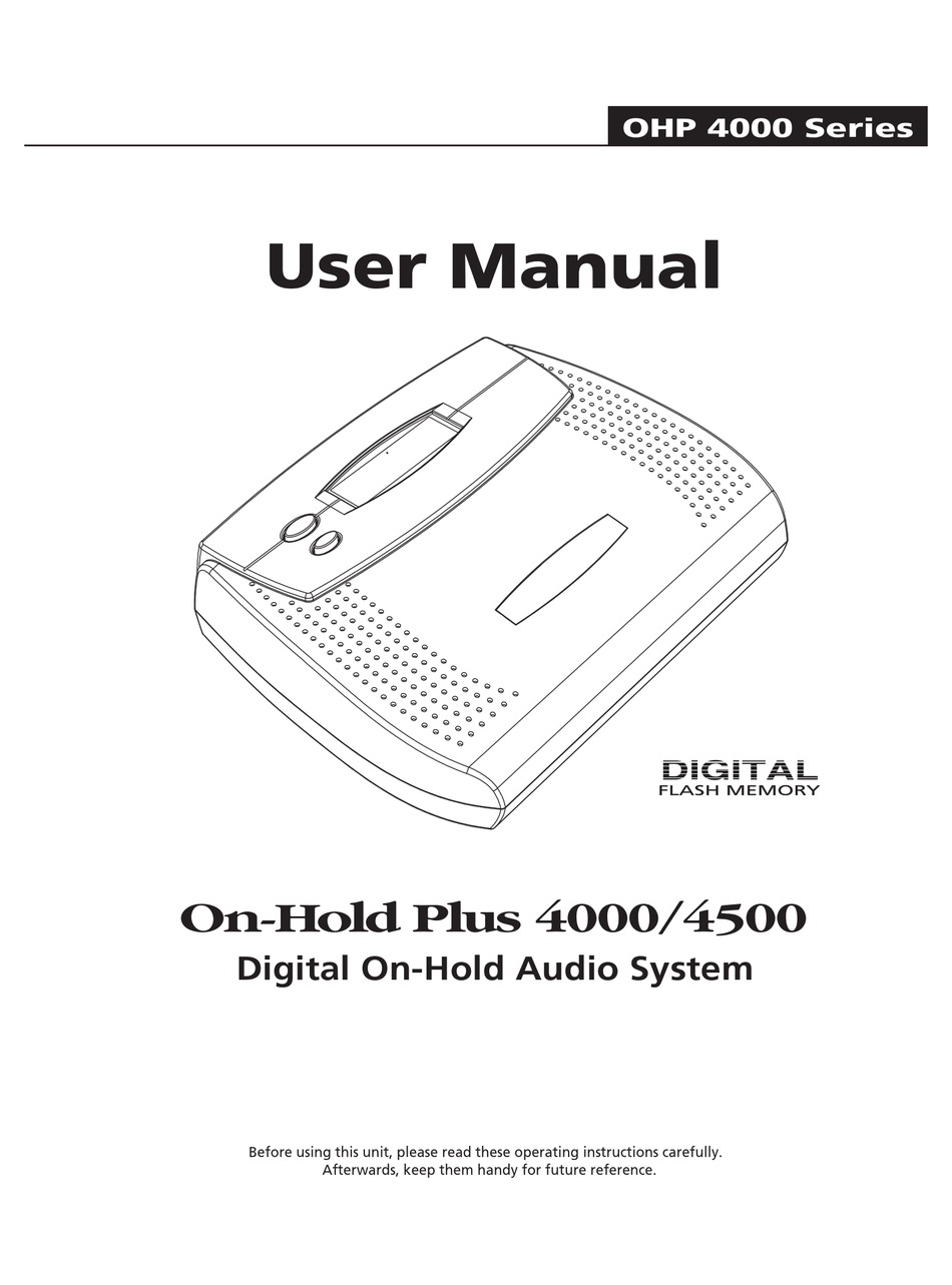 On-Hold Plus 4000 Digital Flash Memory On-Hold Audio System Music Player 