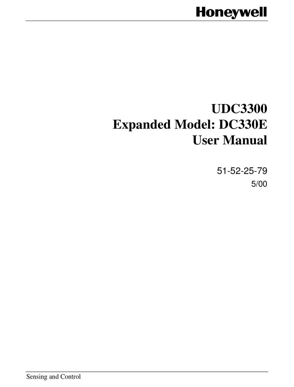 HONEYWELL UDC3300 USER MANUAL Pdf Download | ManualsLib