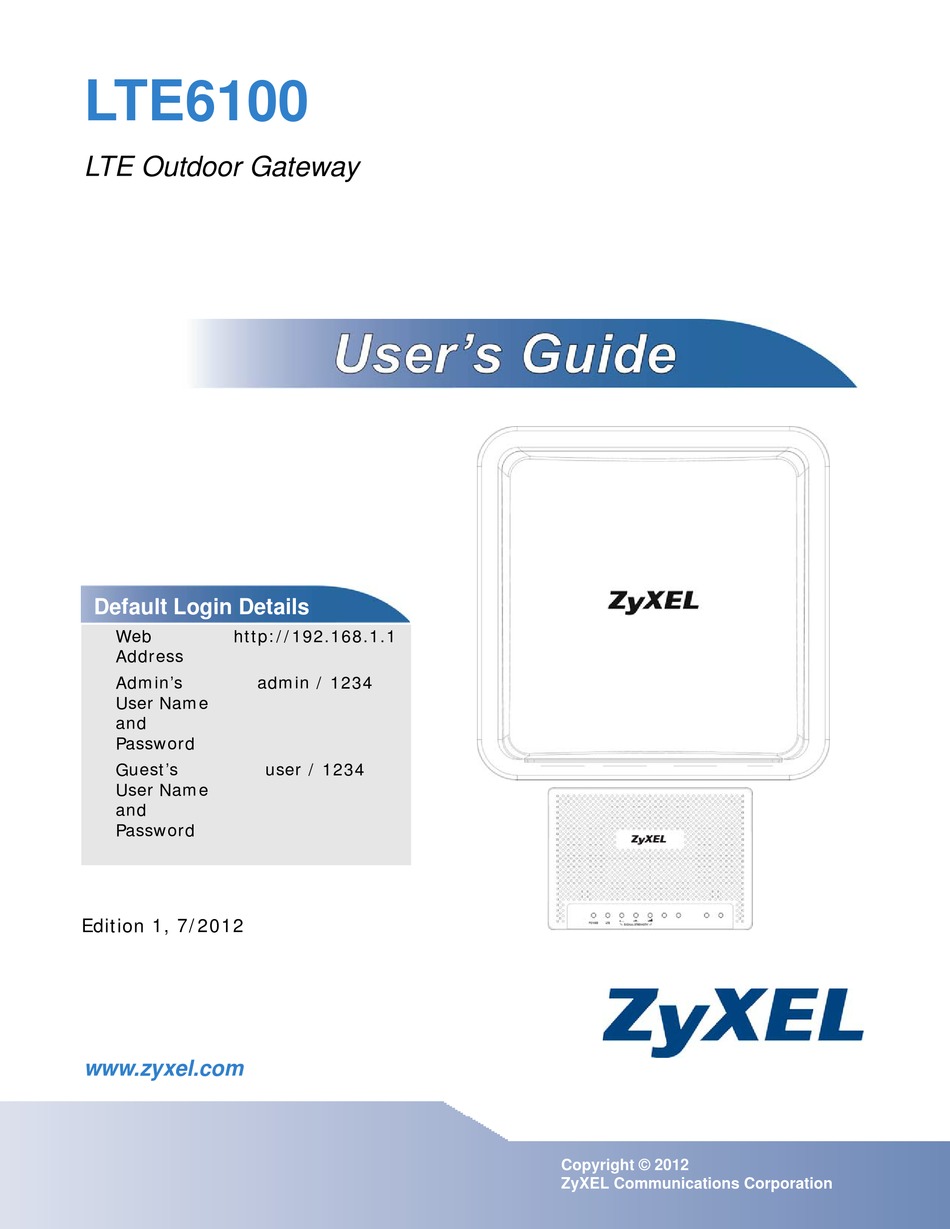 Zyxel Communications Lte6100 User Manual Pdf Download Manualslib 6950