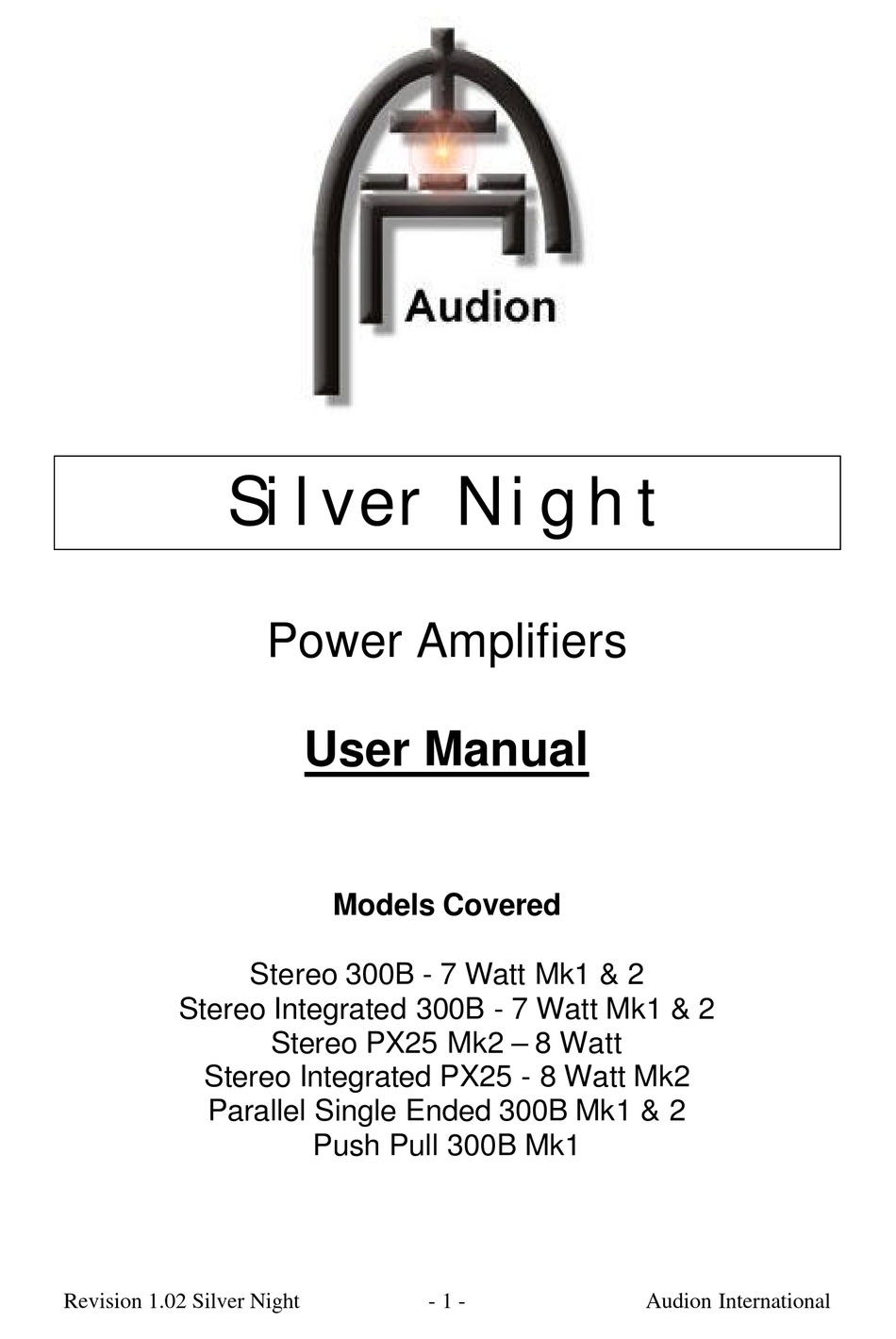 AUDION 300B USER MANUAL Pdf Download ManualsLib