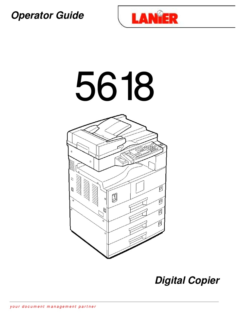 LANIER 5618 OPERATOR'S MANUAL Pdf Download ManualsLib