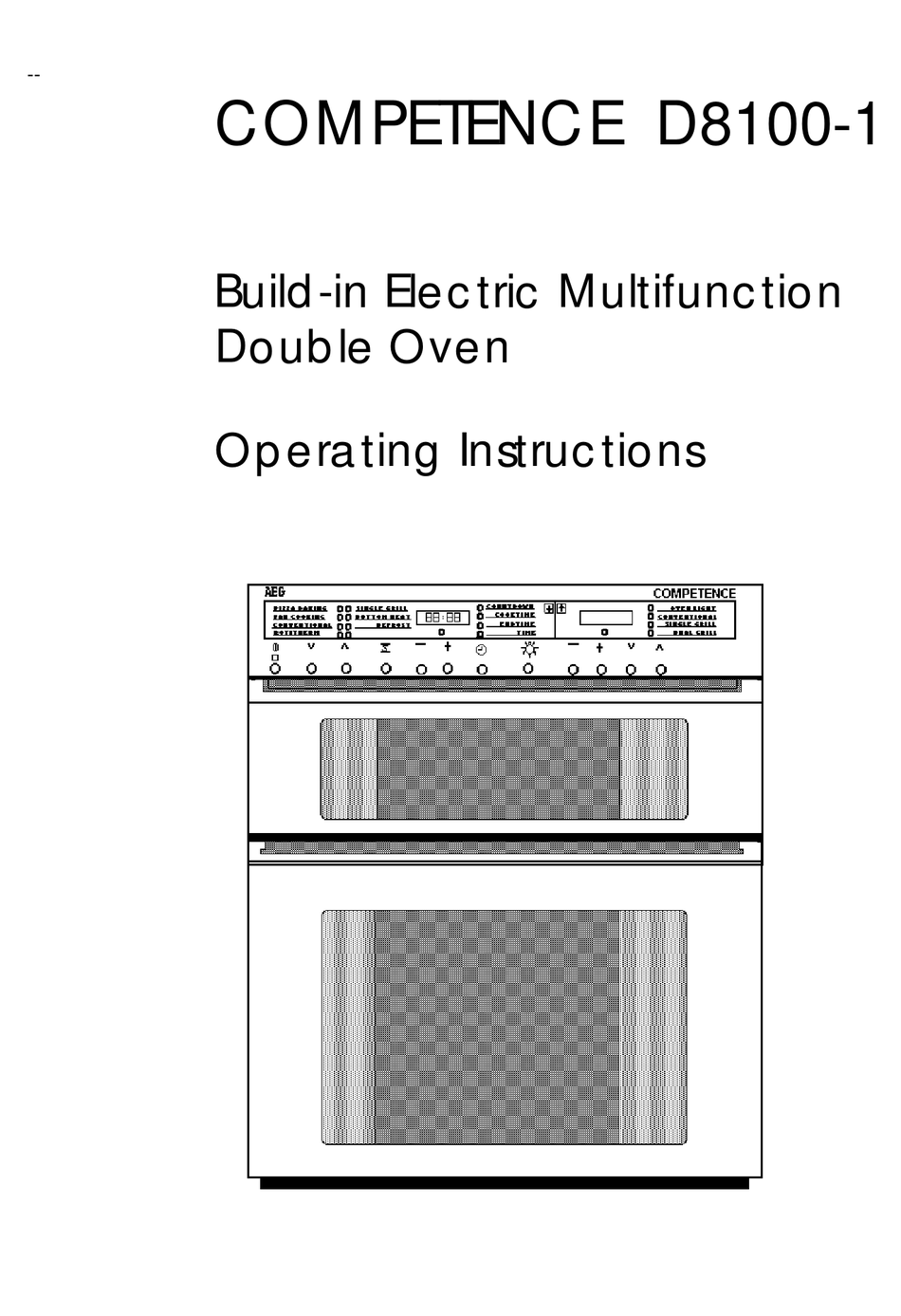 AEG COMPETENCE D8100-1 OPERATING INSTRUCTIONS MANUAL Pdf Download ...