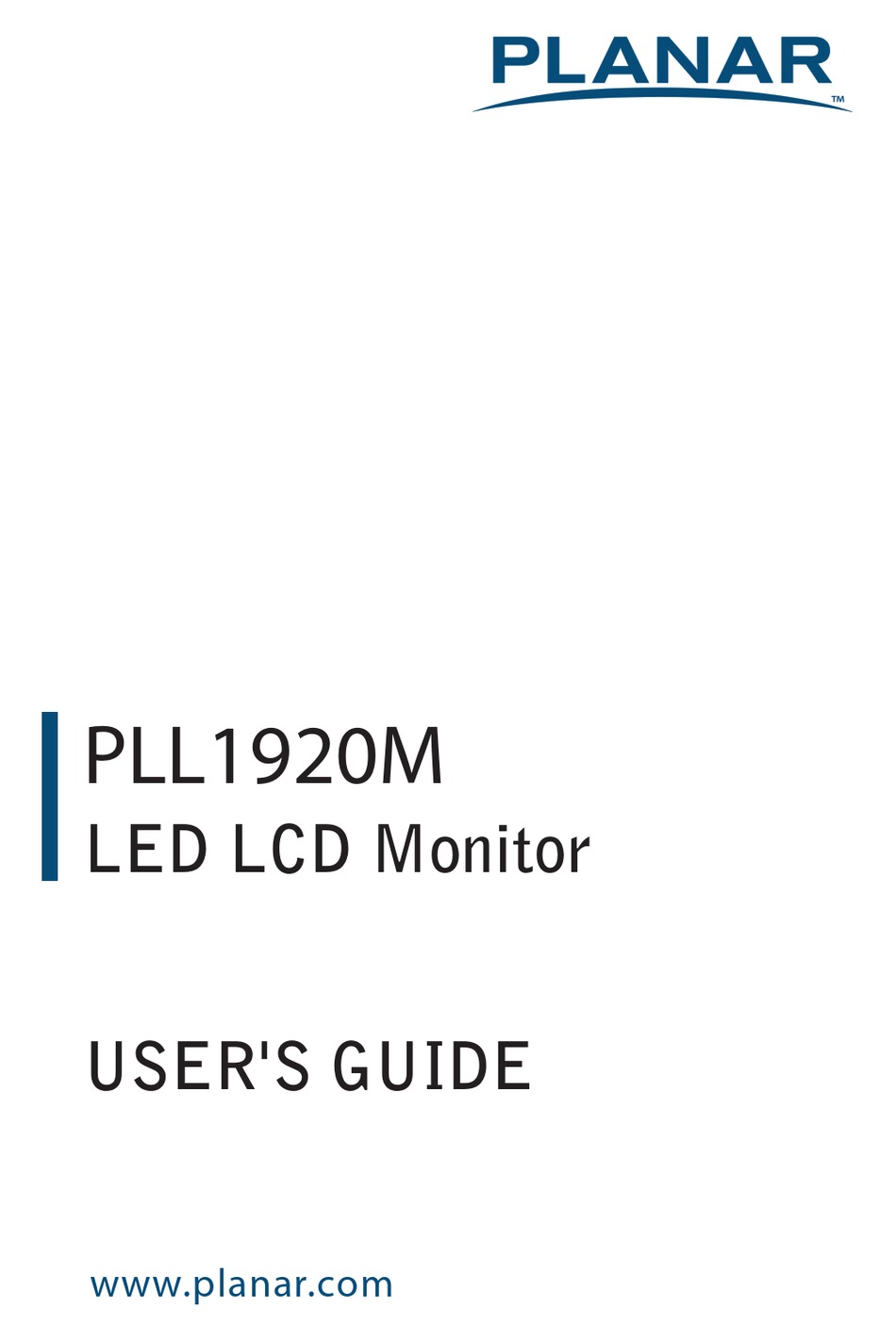 Planar PLL1920M User Manual 