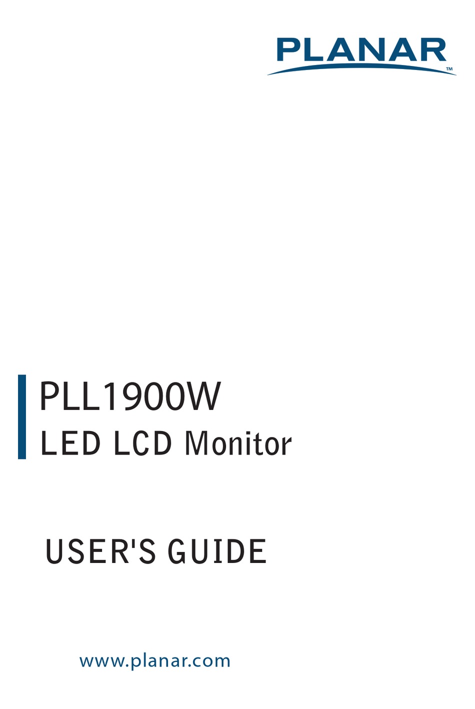PLANAR PLL1900W USER MANUAL Pdf 