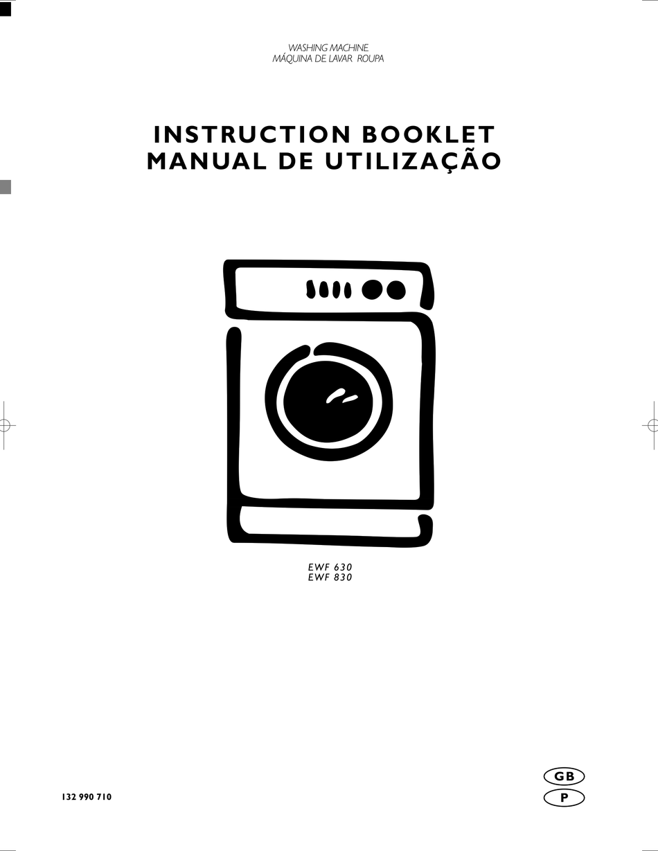 ELECTROLUX EWF 630 INSTRUCTION BOOKLET Pdf Download | ManualsLib