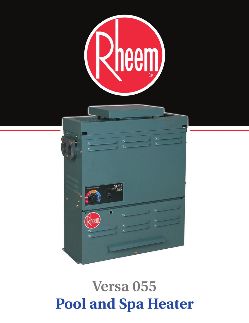 Rheem Versa Spa Heaters Brochure Pdf Download Manualslib