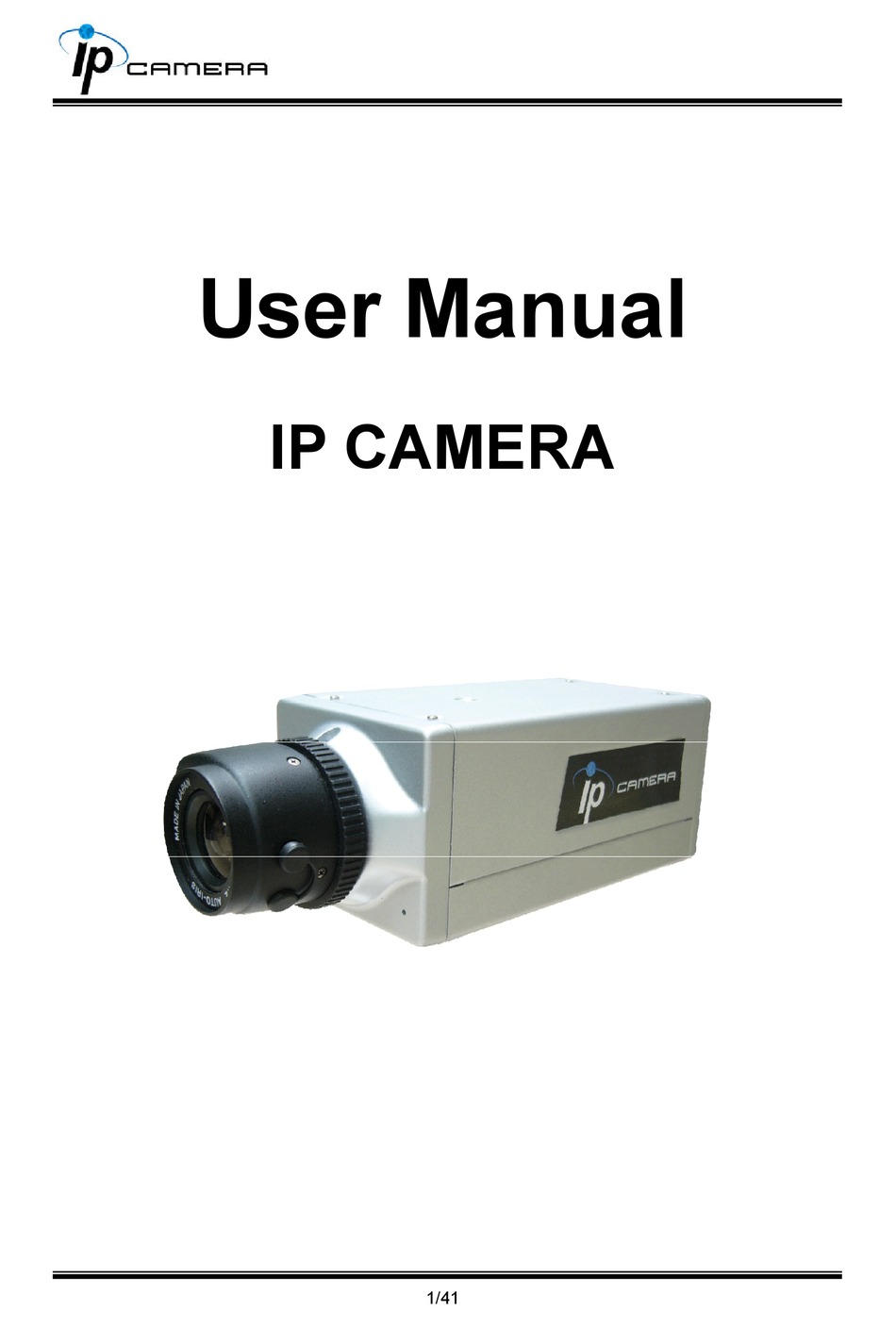 ip camera intelligent camera manual