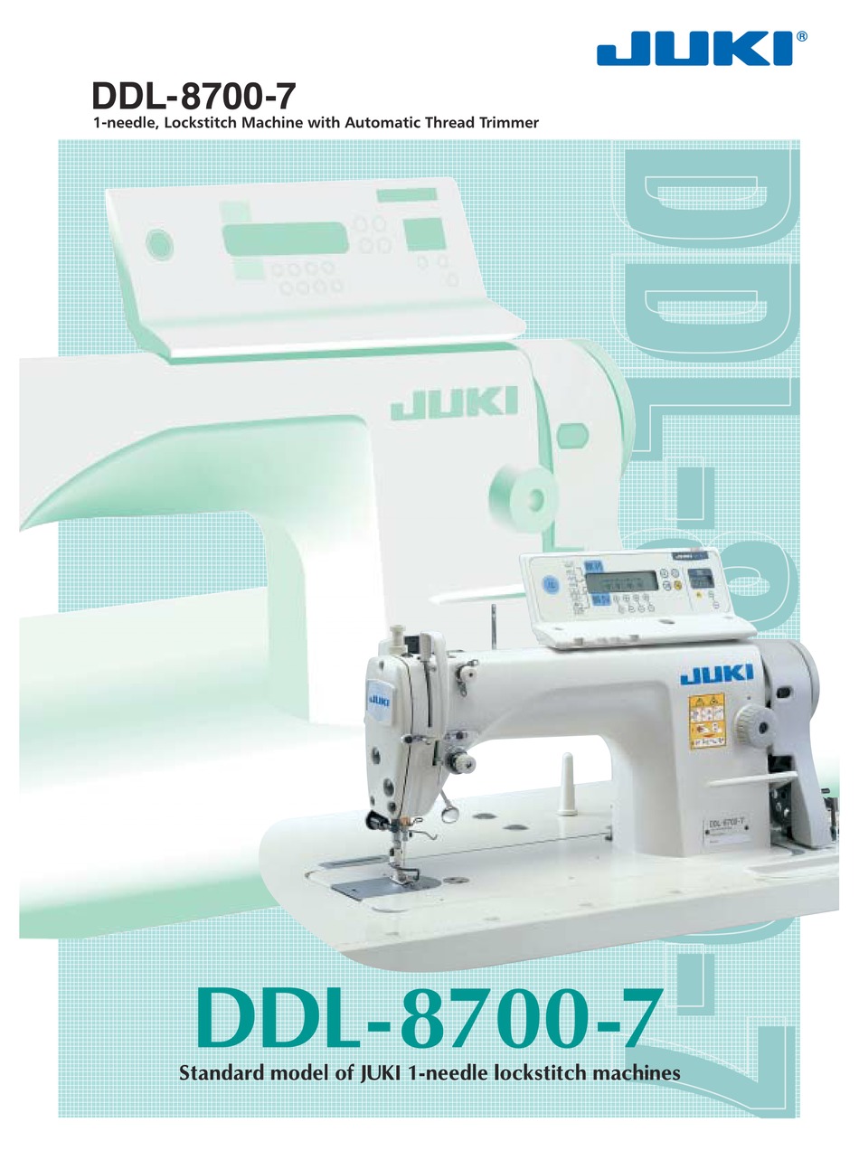 Juki Ddl 8700 7 Specification Pdf Download Manualslib