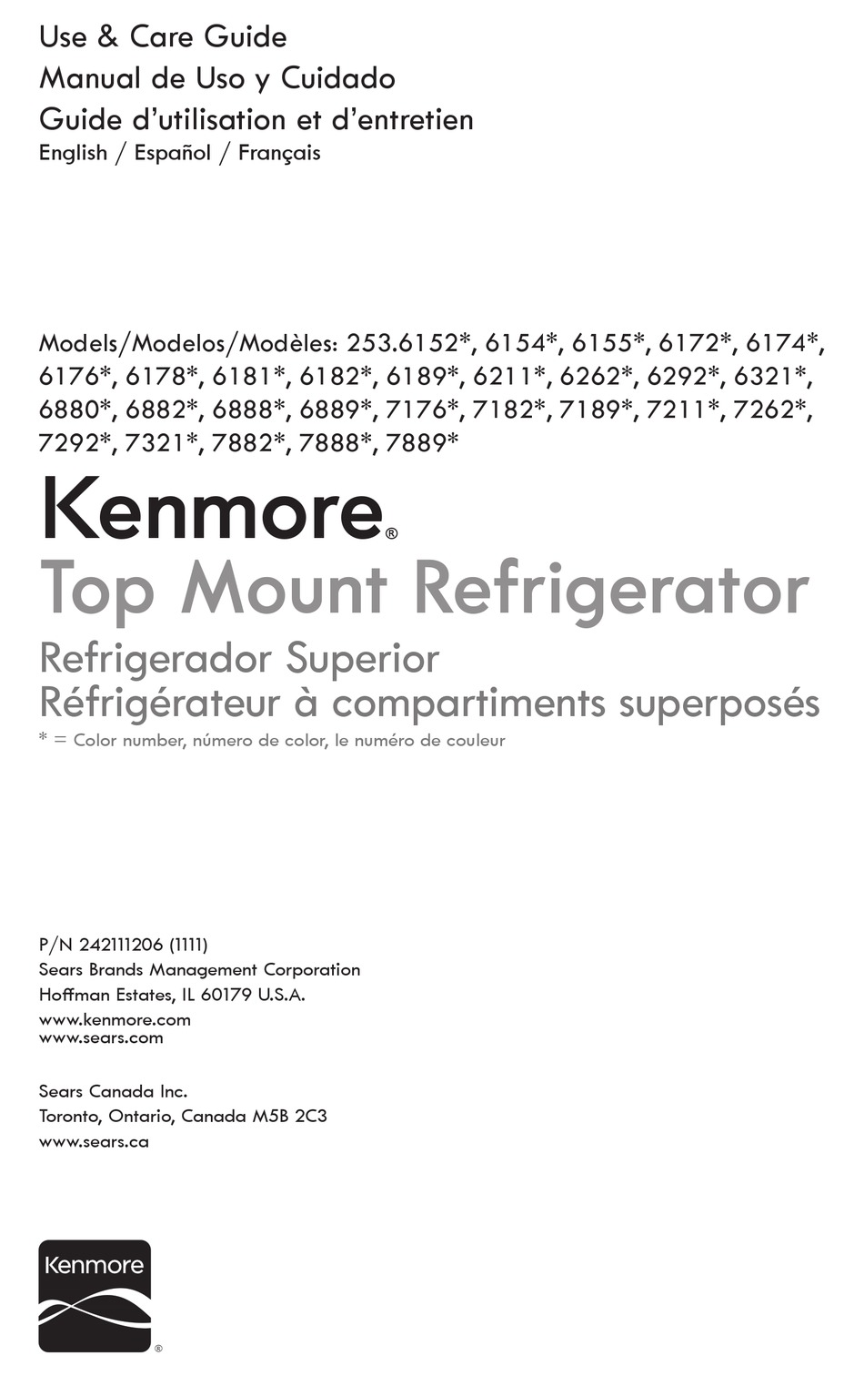 KENMORE 253.6152 SERIES USE & CARE MANUAL Pdf Download | ManualsLib