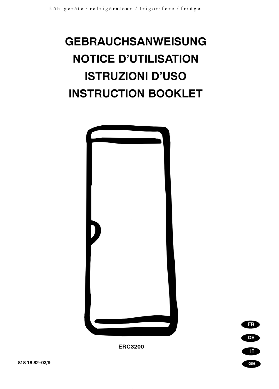 ELECTROLUX ERC3200 ISTRUZIONI D'USO Pdf Download ManualsLib