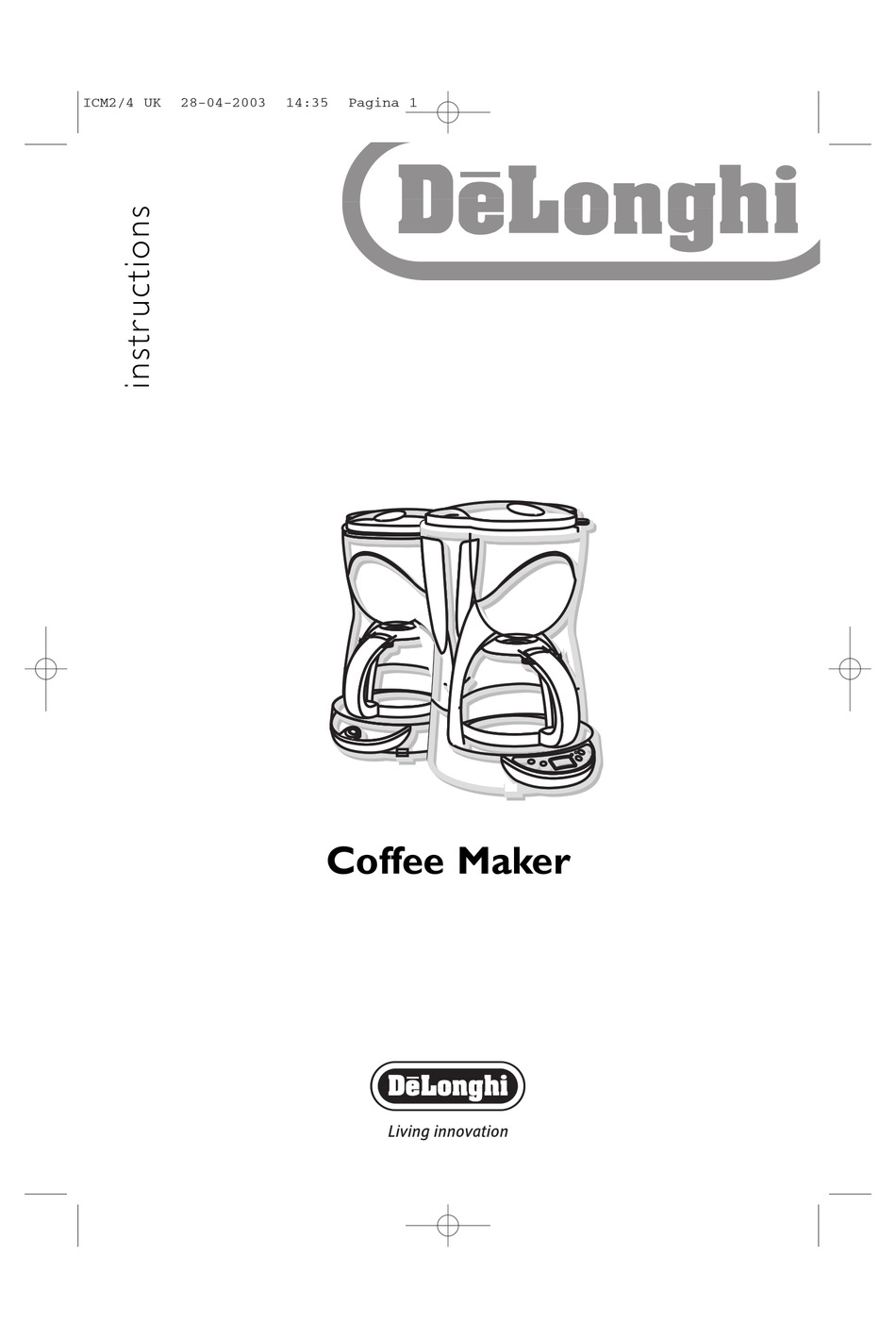 DELONGHI ICM2 INSTRUCTIONS MANUAL Pdf Download | ManualsLib