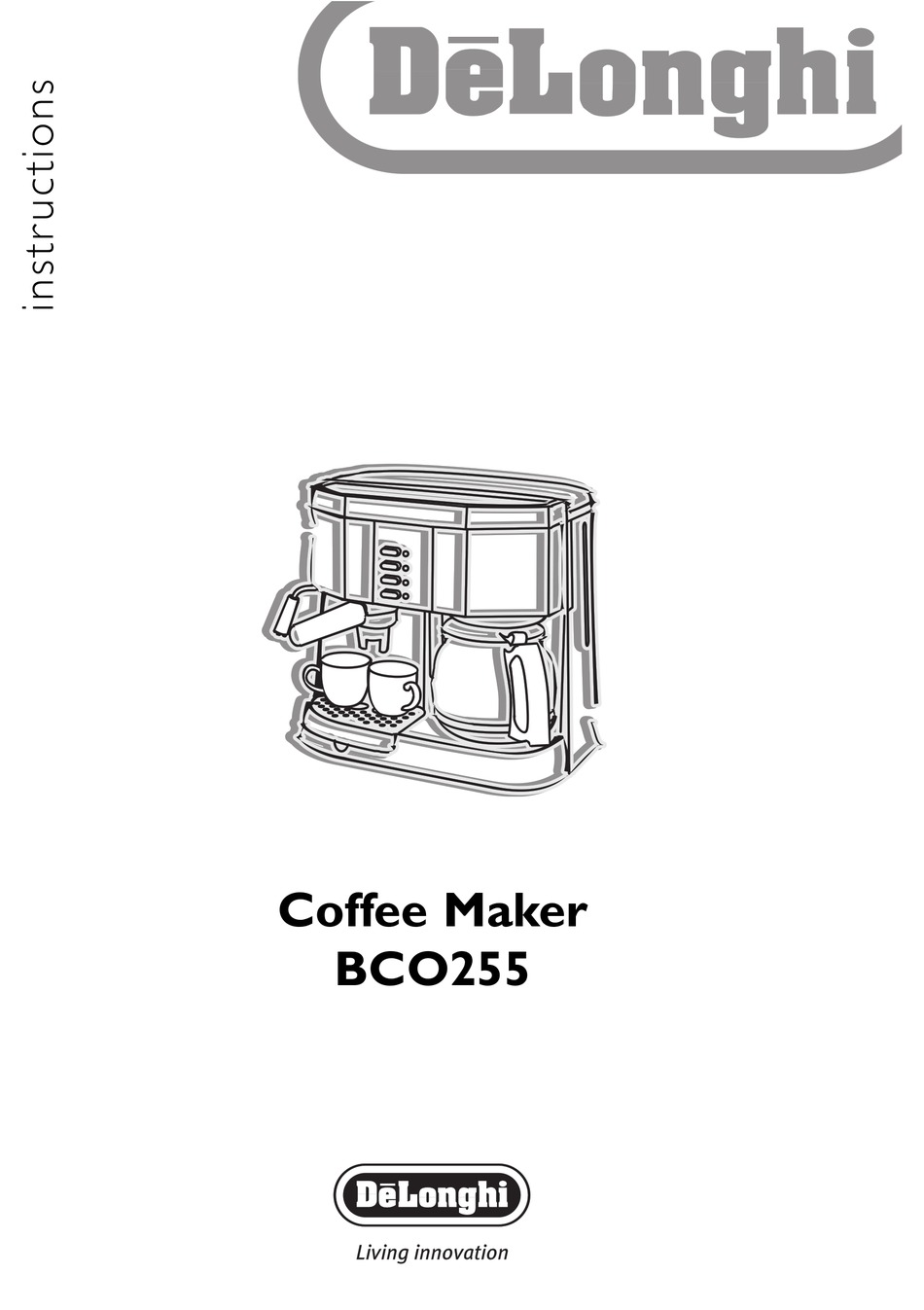 DELONGHI BCO255 INSTRUCTIONS MANUAL Pdf Download ManualsLib