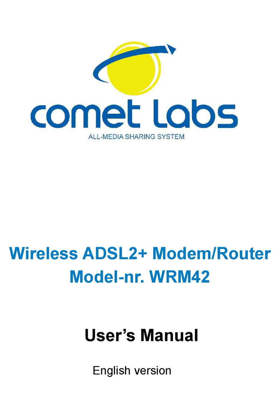 COMET LABS WRM42 USER MANUAL Pdf Download | ManualsLib