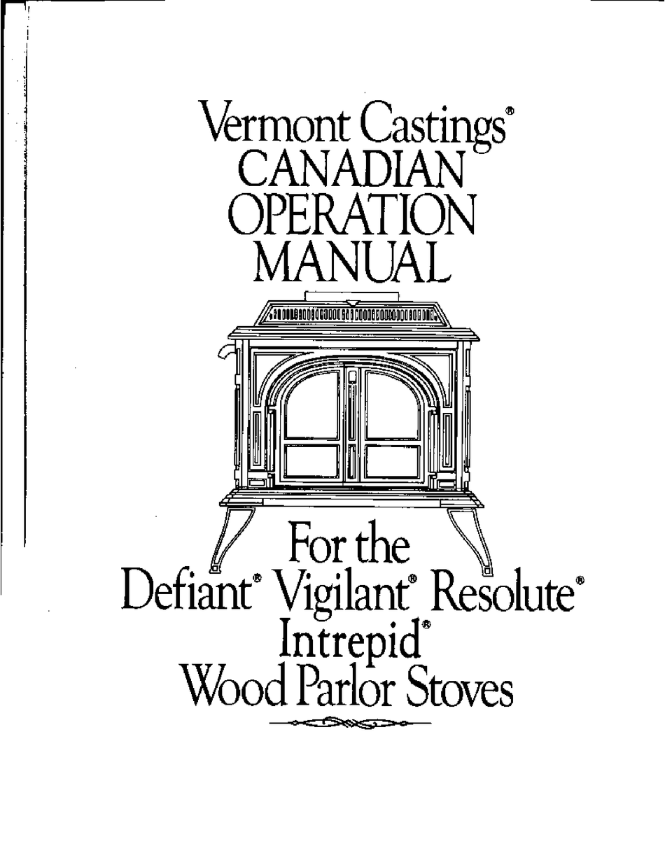 VERMONT CASTINGS DEFIANT OPERATION MANUAL Pdf Download | ManualsLib