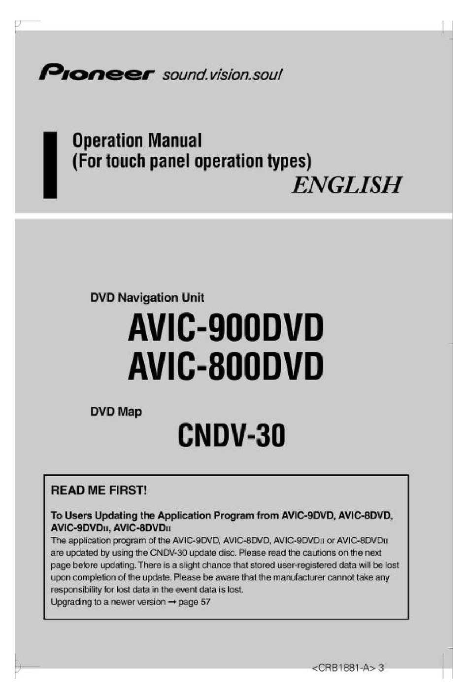 PIONEER AVIC-900DVD OPERATION MANUAL Pdf Download | ManualsLib
