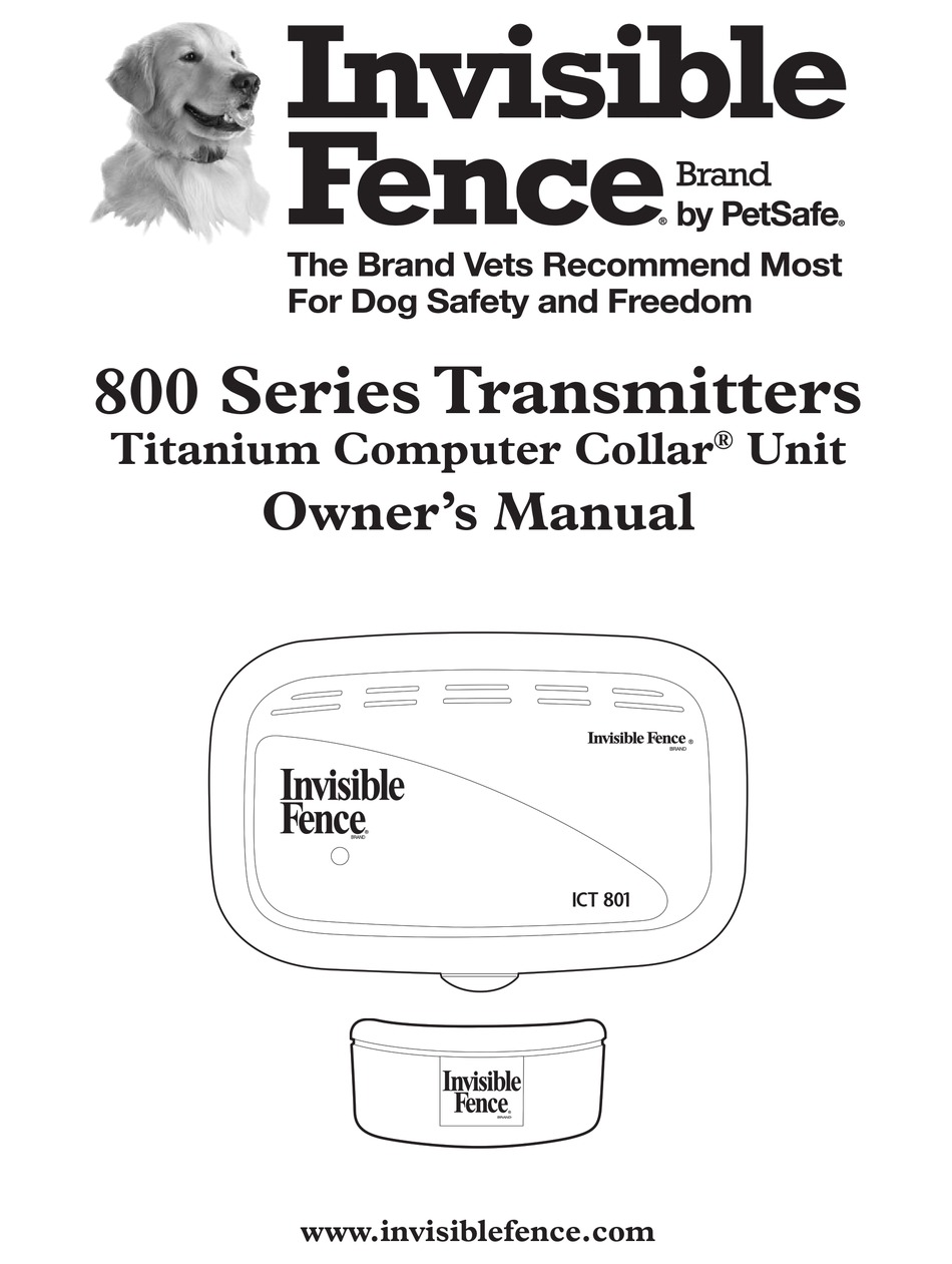INVISIBLE FENCE 800 SERIES OWNER'S MANUAL Pdf Download | ManualsLib
