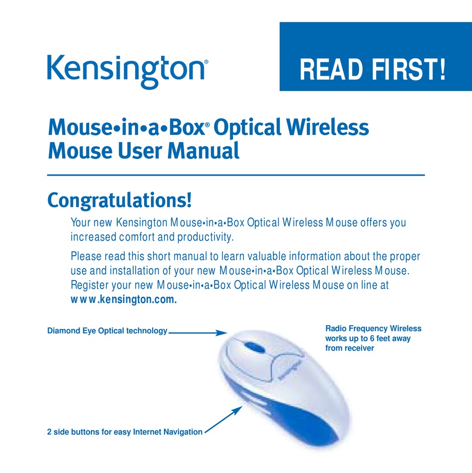 KENSINGTON MOUSE IN A BOX USER MANUAL Pdf Download ManualsLib